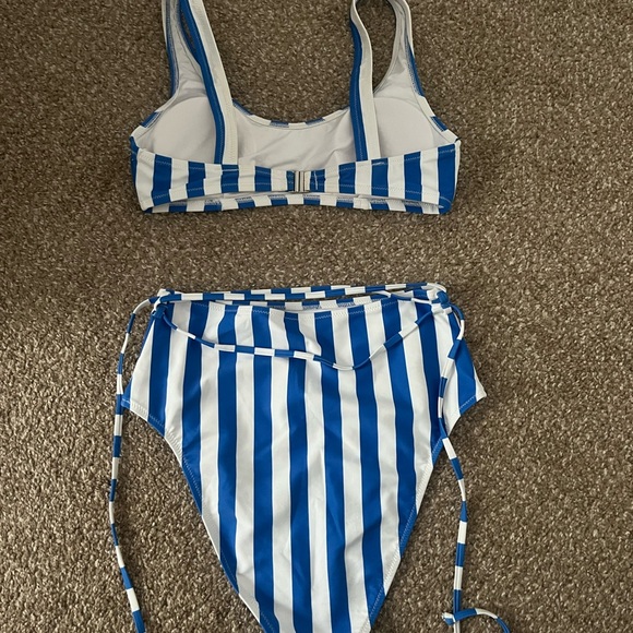 Cupshe Other - Striped High Waste Two Piece